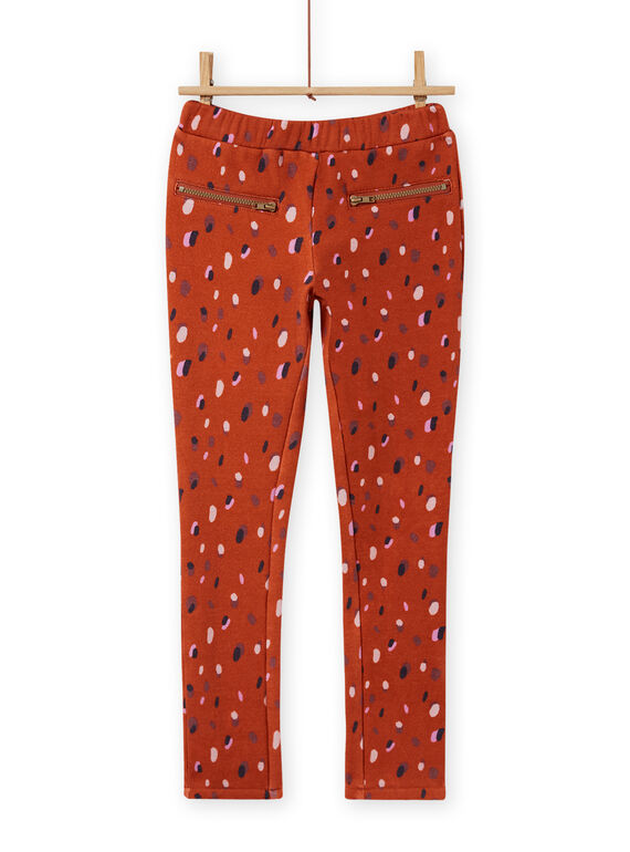 Calças forradas caramelo com estampado de confetes menina MACOMPANT / 21W901L1PAN420