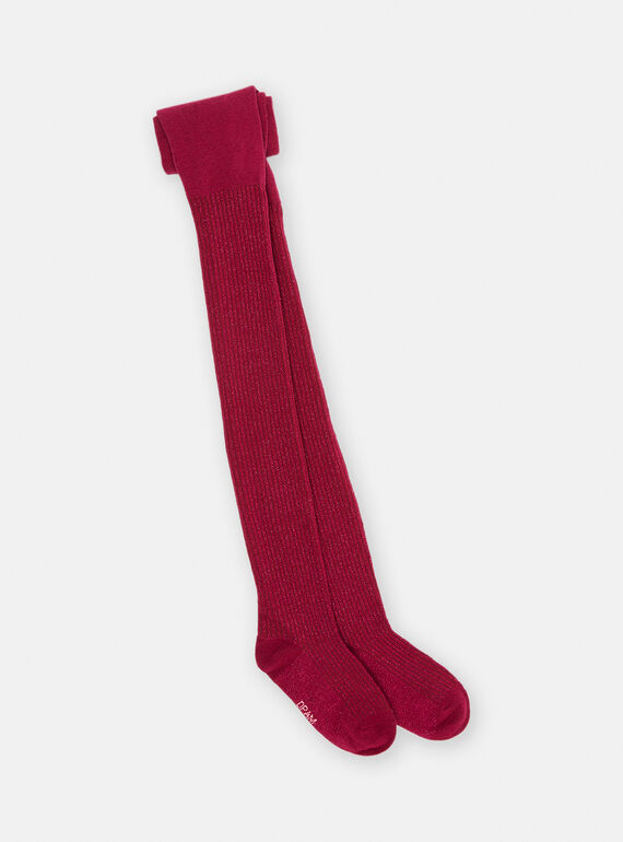 Collants ameixa em lurex menina SYAJOSCOL5 / 23WI01M5COL709