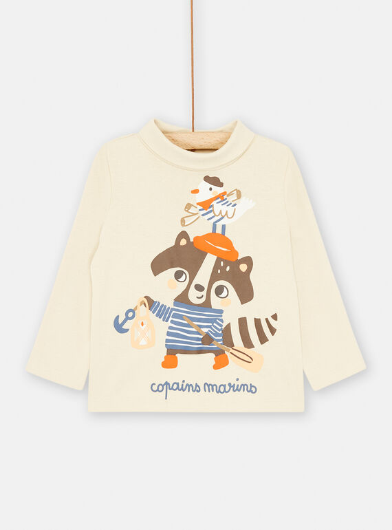 Camisola interior bege com padrão animais SULOSOUP / 23WG10R1SPL009
