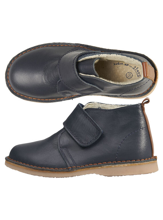 Botins azul-marinho em couro menino GGBOOTVITAL / 19WK36X1D0D070