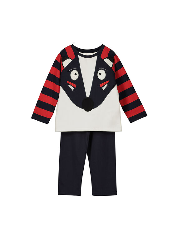 Pijama de moletão menino FEGOPYJBLAI / 19SH1249PYJ001