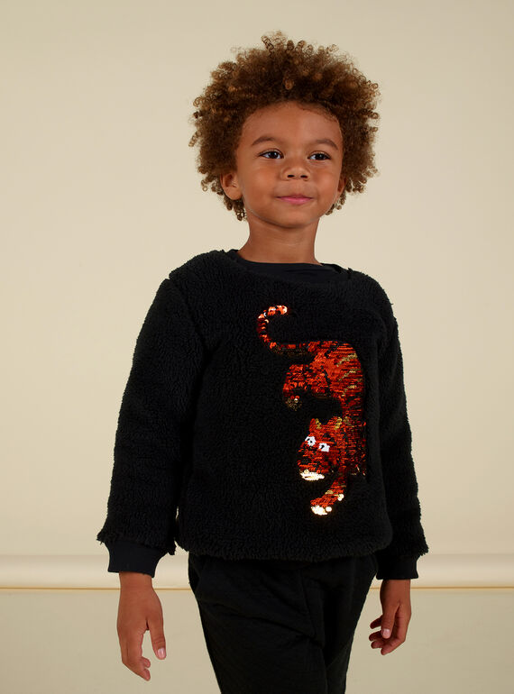 Sweat preto efeito ovelha menino MOHISWE / 21W902U1SWEJ915