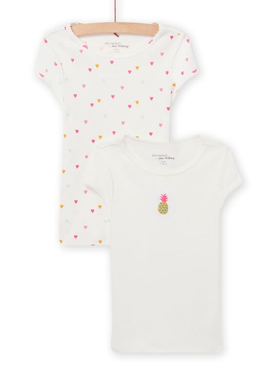 Pack de 2 t-shirts com padrão decorativo menina NEFATELOV / 22SH11I3HLI001