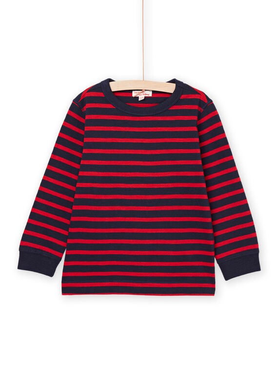 T-shirt às riscas de mangas compridas POJOTIRIB2 / 22W902B6TML505