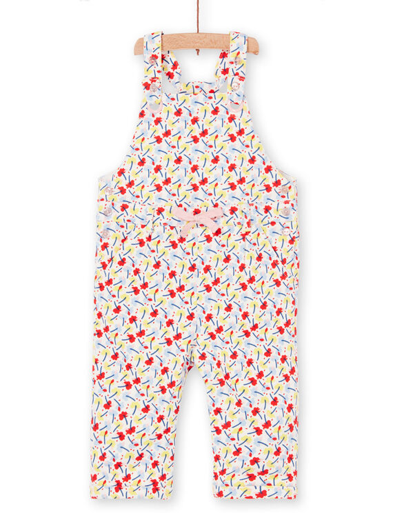 Jardineiras vermelhas e azuis com estampado florido bebé menina LICANSAL / 21SG09M1SAL001