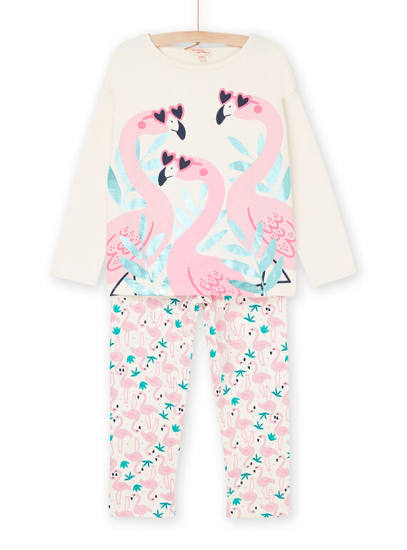 T-shirt e calças rosas com estampado e padrão flamingos REFAPYJFLA / 23SH11D2PYJ003