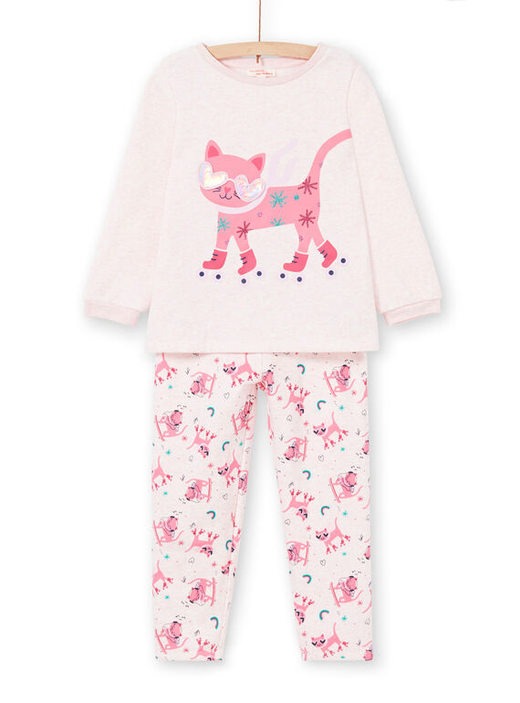 Pijama criança menina em moletão forrado padrão gato LEFAPYJCHA / 21SH1111PYJD314