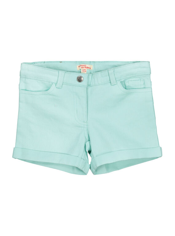 Calções turquesa menina FAJOSHORT4 / 19S901G3D30219