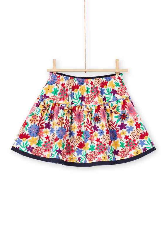 Saia reversível com franzidos e estampado florido colorido menina MAMIXJUP2 / 21W901J1JUP009
