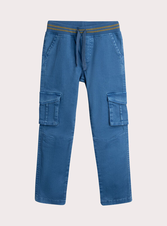 Calças de carga azul para menino  VOJOPAMAT1 / 24W902H3PANC210