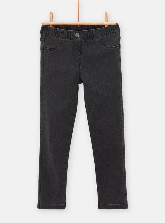 Jeggings cinzento-escuro para menina TAESJEG2 / 24S901V1PANK004