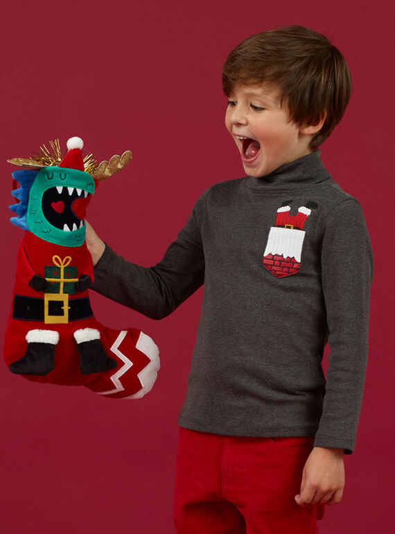 Meia de Natal vermelho menino MYONOCHONO / 21WI02Q2ACDF518