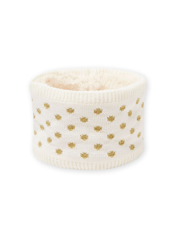 Snood cru às bolas dourado bebé menina MYIKASNOO / 21WI0951SNO001