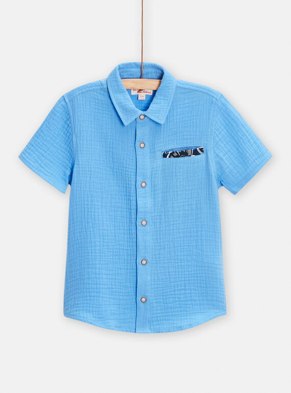 Camisa azul menino TOPASHIRT1 / 24S90222CHM216