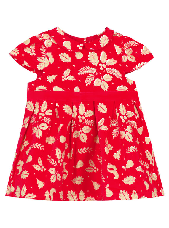 Vestido estampado brilhante menina GINOROB2 / 19WG09V2ROBF521