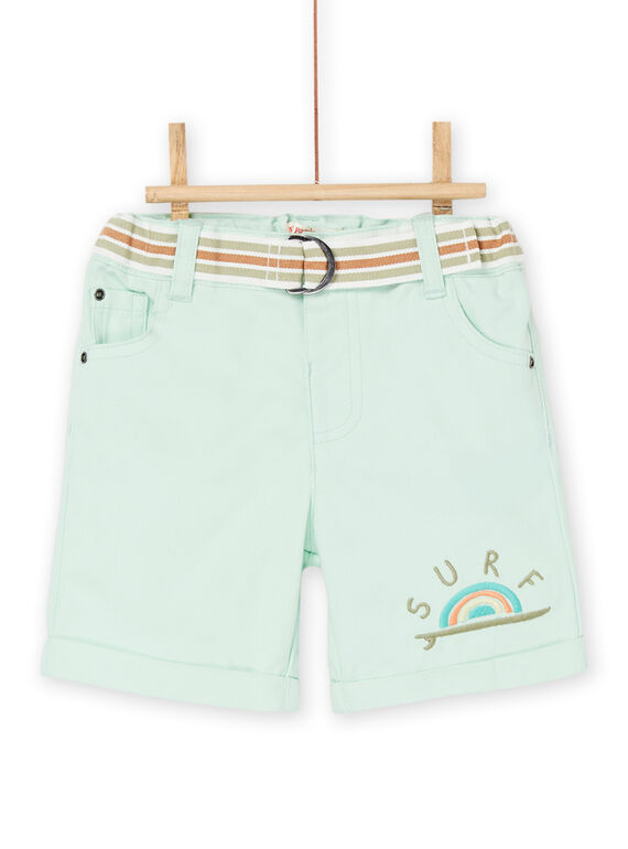 Bermudas verde-água com padrão bordado RUEXOBER1 / 23SG10V1BER614