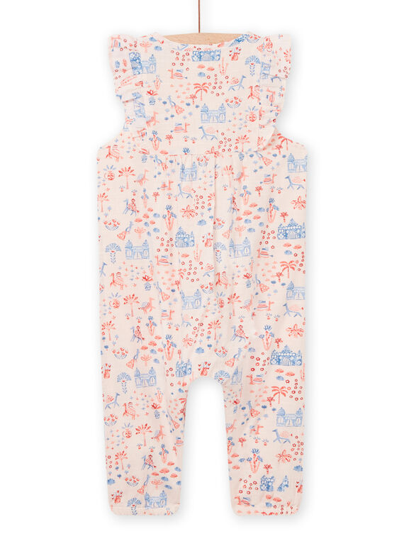 Macacão com estampado decorativo creme bebé menina NISANSAL / 22SG09S1SALA002