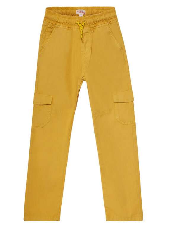 Calças de grávida elásticas com bolsos de lado amarelo JOJOPAMAT3 / 20S90251D2BB116
